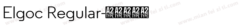 Elgoc Regular字体转换